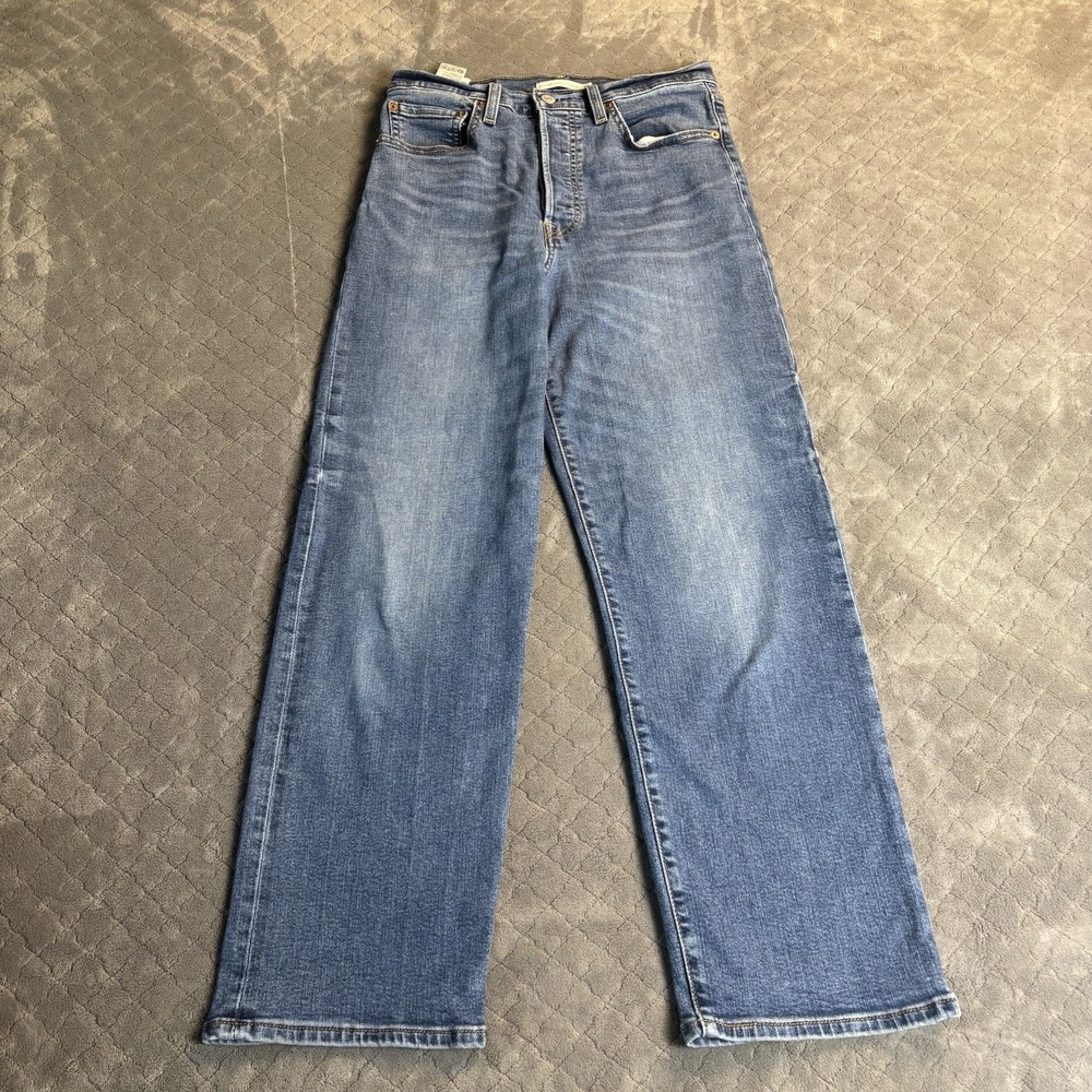 Levi's Ribcage Straight Ankle Women's Jeans W30 L29 Blue Medium Wash Stre